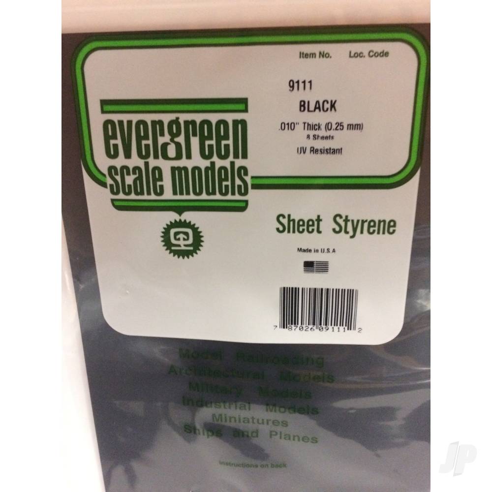 8x21in (20x53cm) Black Sheet .010in Thick (8 Sheet per pack)-2