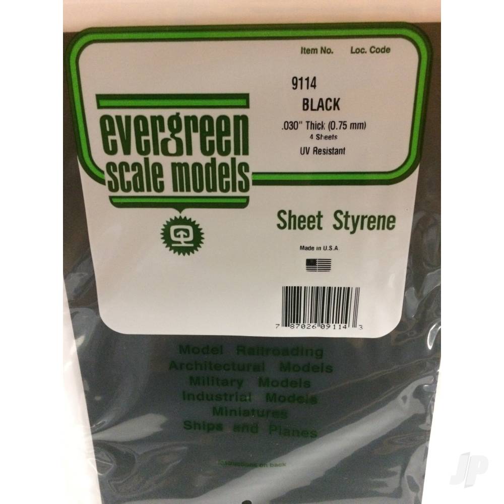 8x21in (20x53cm) Black Sheet .030in Thick (4 Sheet per pack)-2