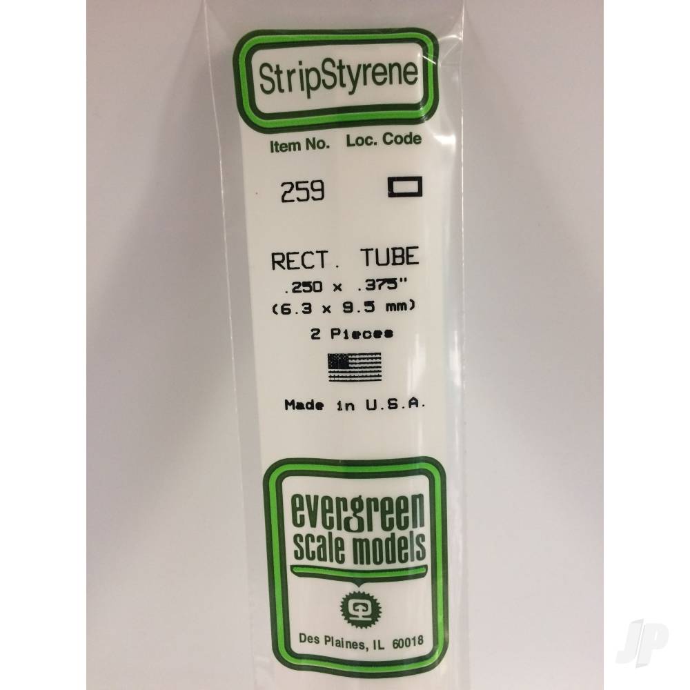 14in (35cm) Rectangular Tube .250x.375in (2 per pack)-2