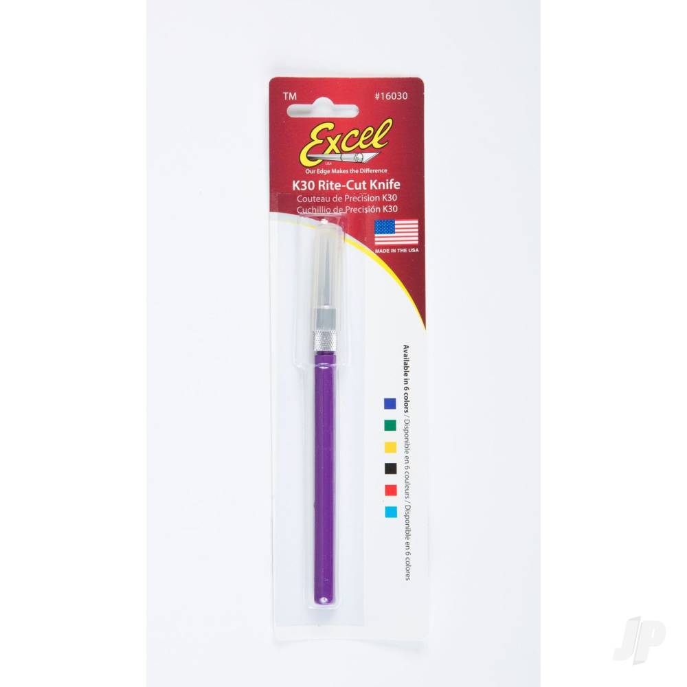 K30 Light Duty Rite-Cut Knife with Safety Cap, Purple (Carded)-4