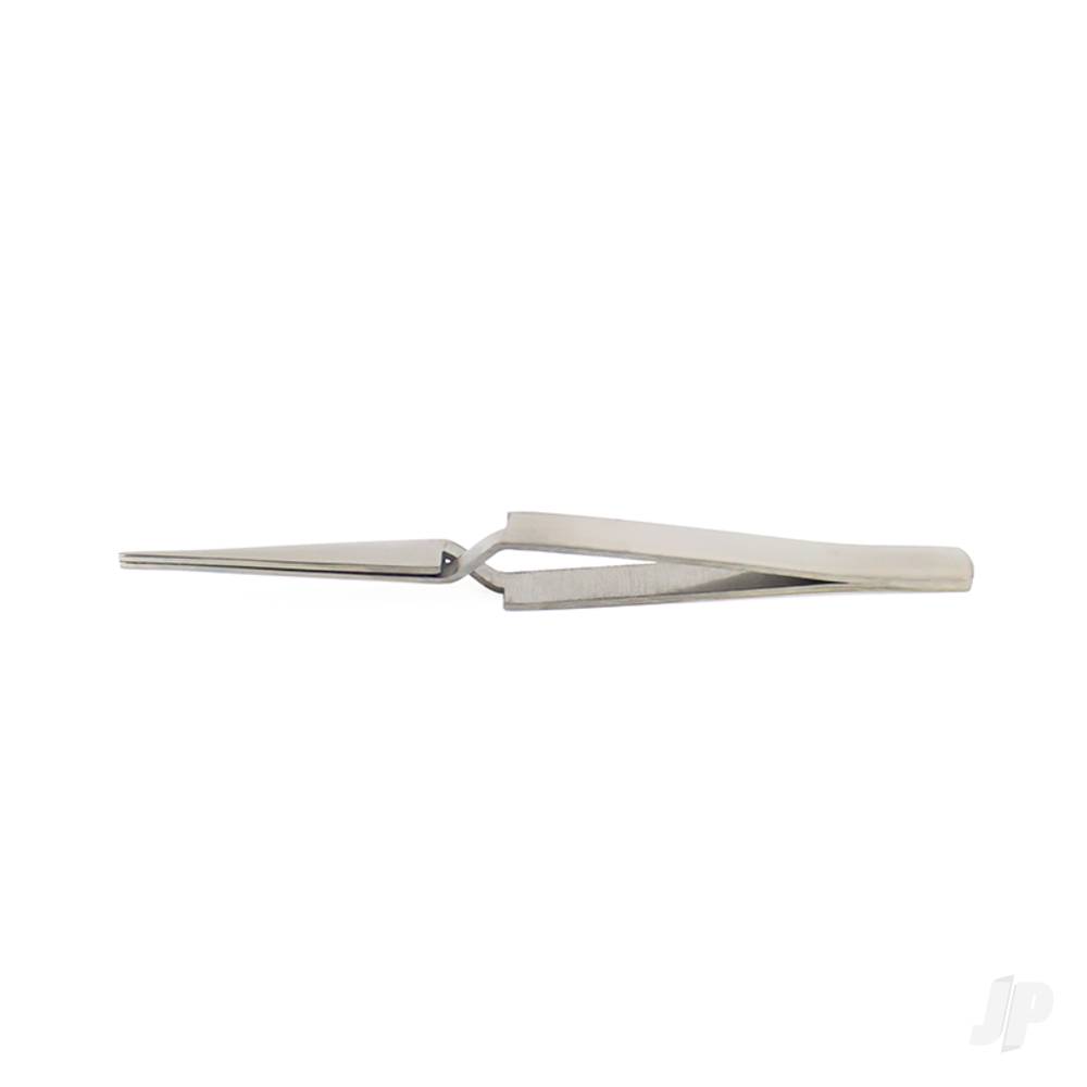 4.5in Pointed Self Closing Stainless Steel Tweezers (Carded)
