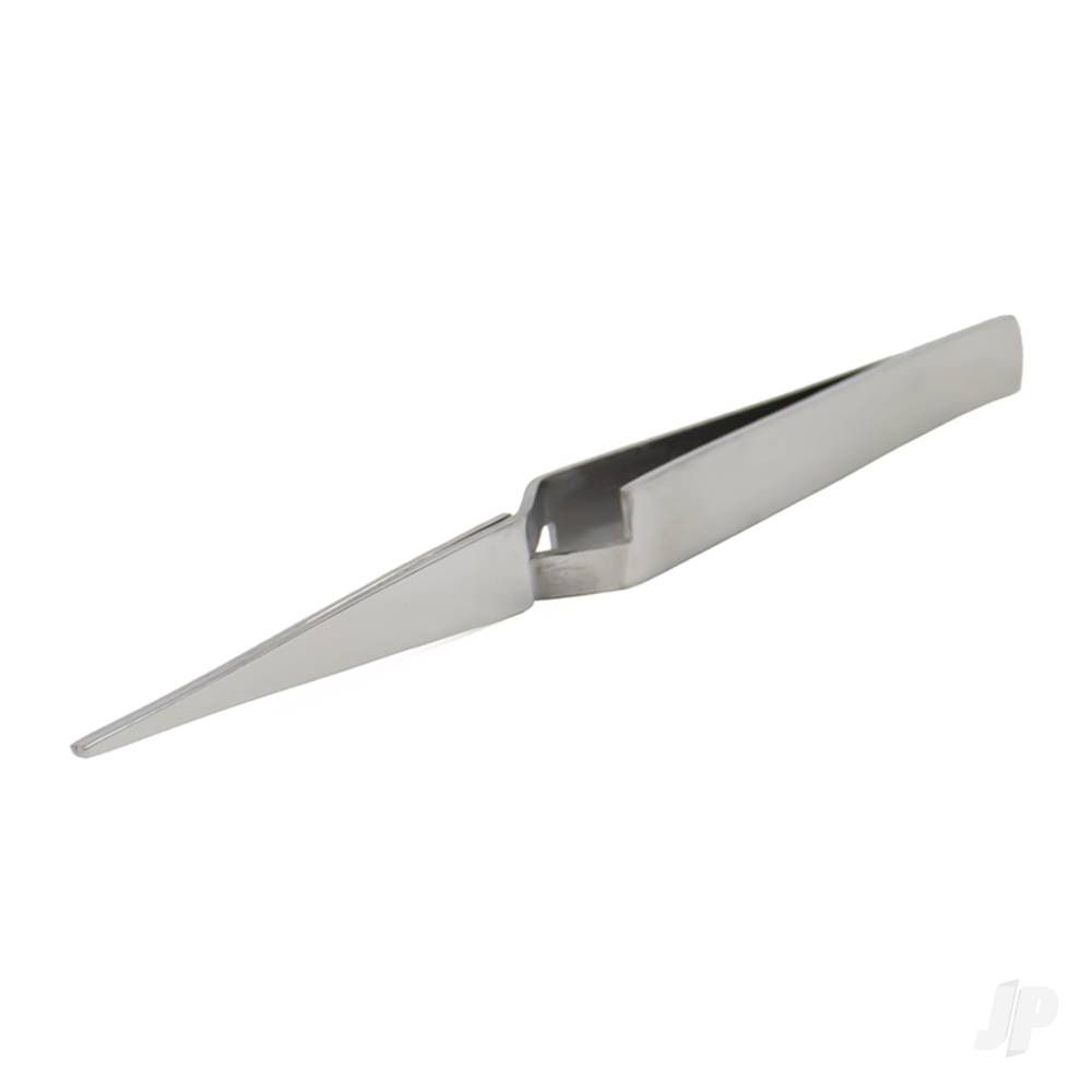 4.5in Pointed Self Closing Stainless Steel Tweezers (Carded)-2