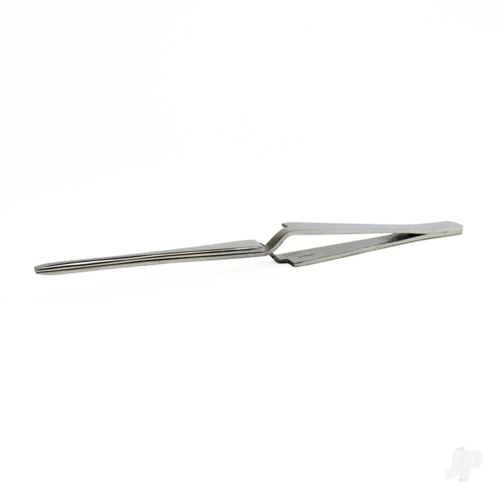 4.5in Pointed Self Closing Stainless Steel Tweezers (Carded)-3