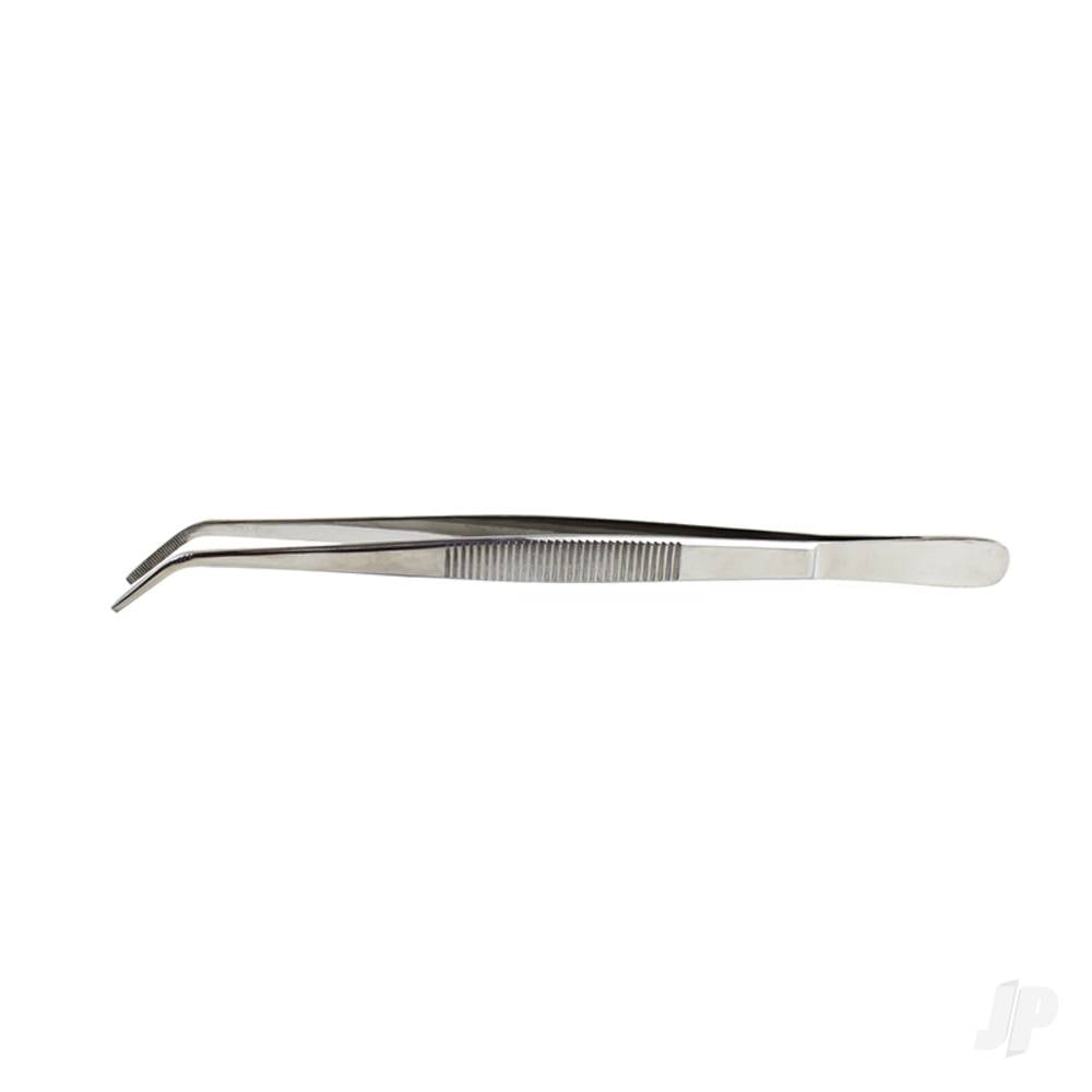 6in Curved Point Stainless Steel Tweezers (Carded)