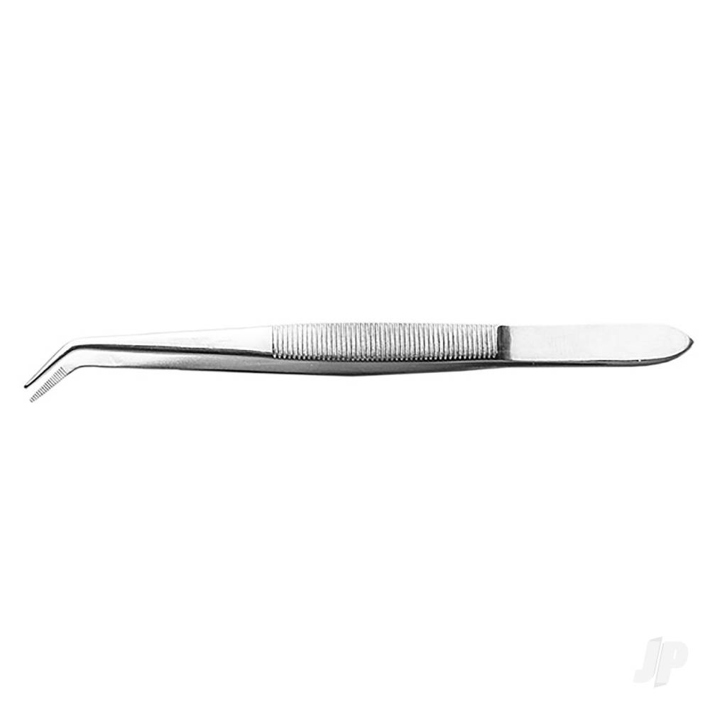 6in Curved Point Stainless Steel Tweezers (Carded)-2