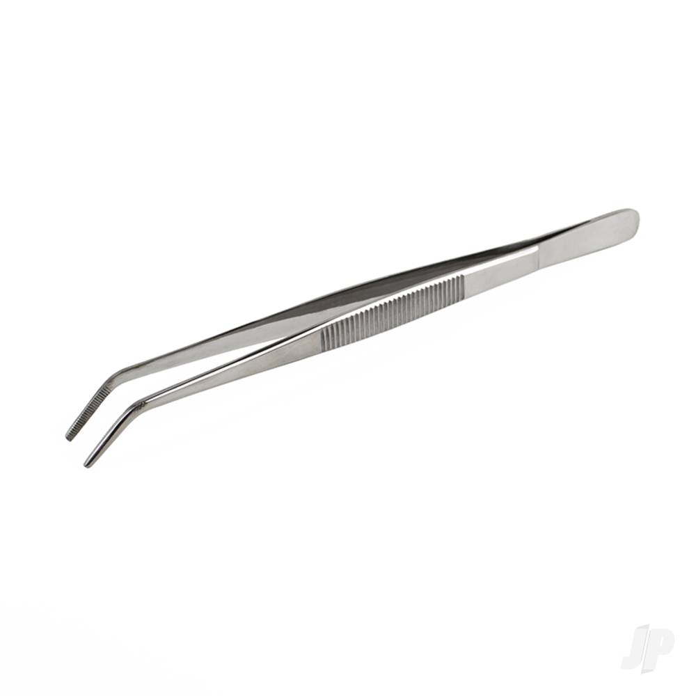 6in Curved Point Stainless Steel Tweezers (Carded)-4