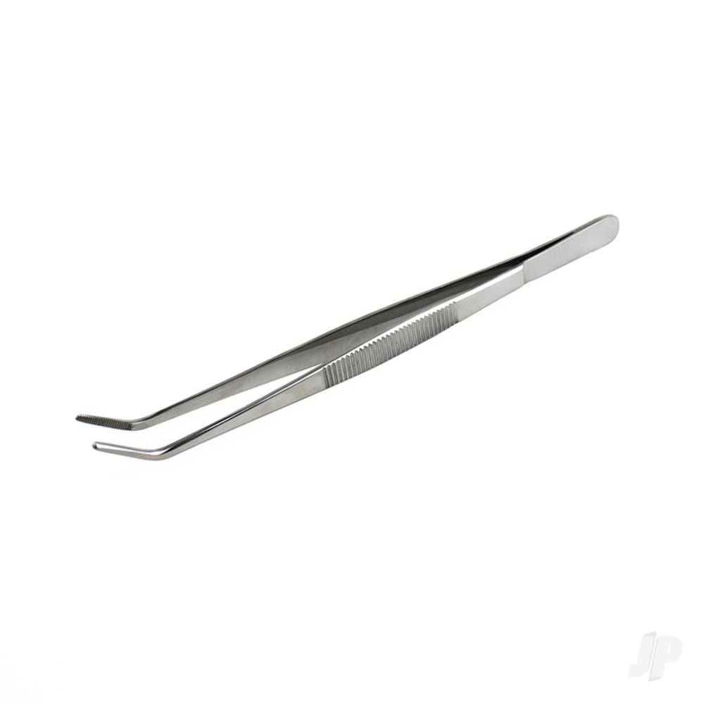 6in Curved Point Stainless Steel Tweezers (Carded)-5