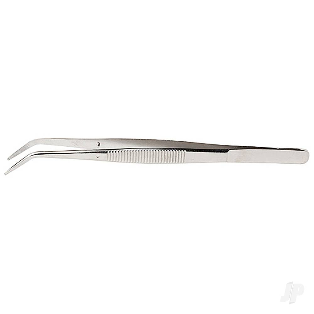 4.5in Curved Stainless Steel Tweezers (Carded)