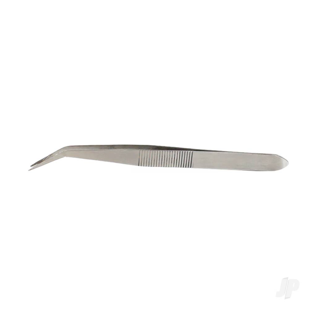 4.5in Curved Stainless Steel Tweezers (Carded)-2