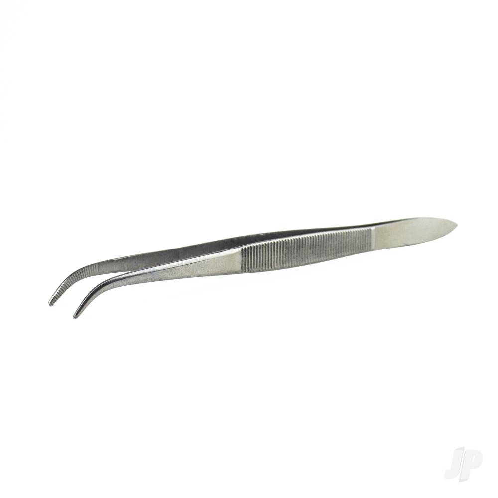 4.5in Curved Stainless Steel Tweezers (Carded)-3