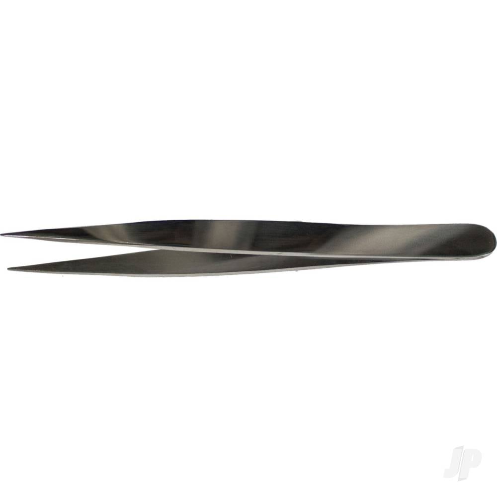 4.75in Sharp Pointed Stainless Steel Tweezers (Carded)