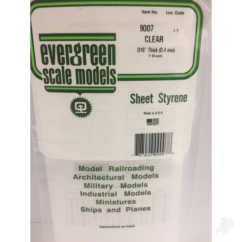 6x12in (15x30cm) Clear Sheet .015in Thick (2 Sheet per pack)-2