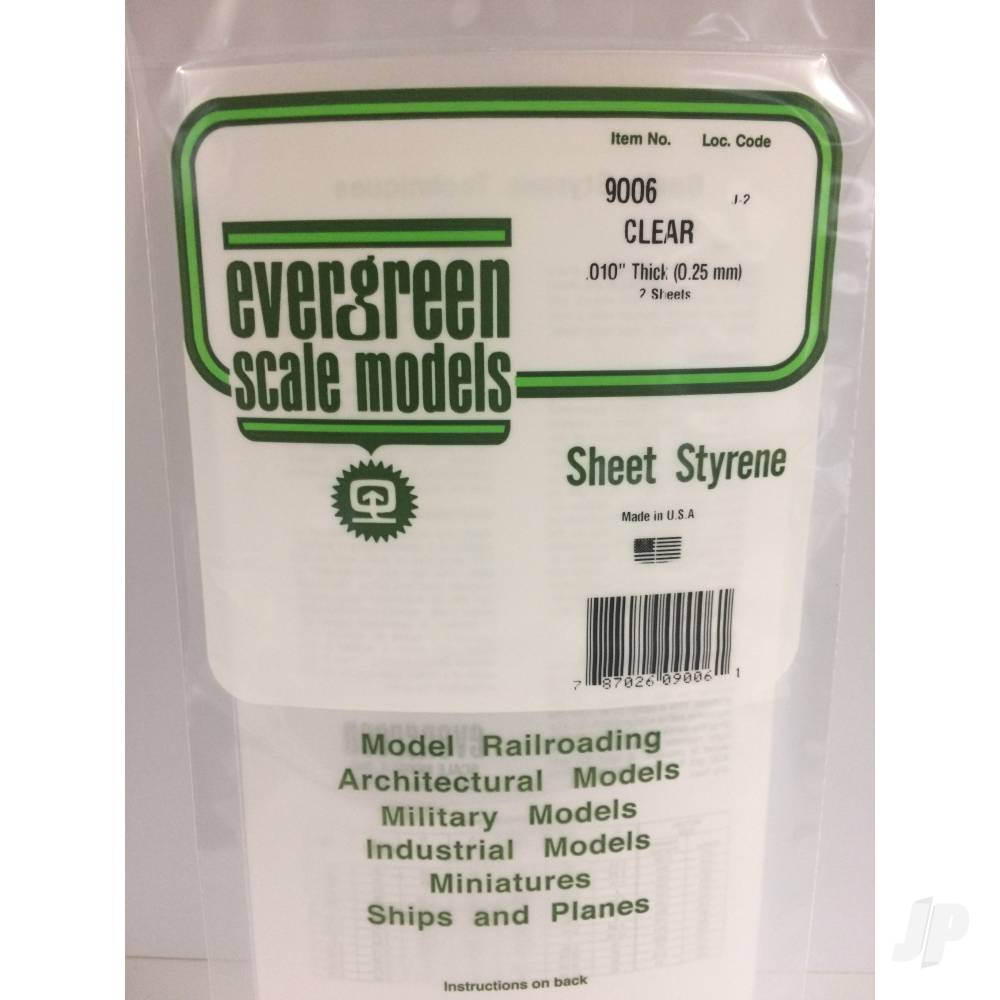 6x12in (15x30cm) Clear Sheet .010in Thick (2 Sheet per pack)-2
