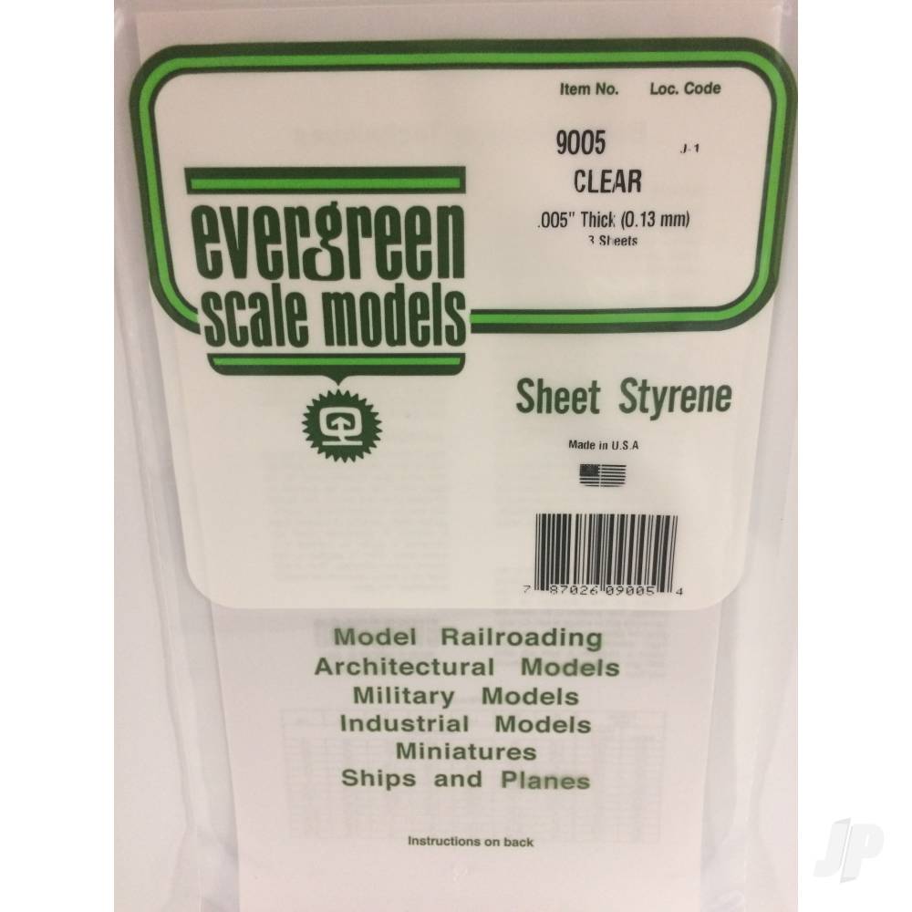 6x12in (15x30cm) Clear Sheet .005in Thick (3 Sheet per pack)-2