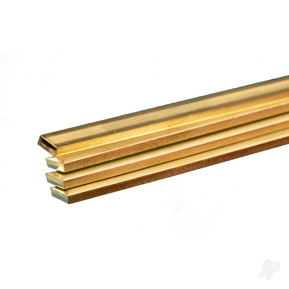 1/4in Brass Strip, .093in Thick (36in long) (Bulk Pack of 4 Items)