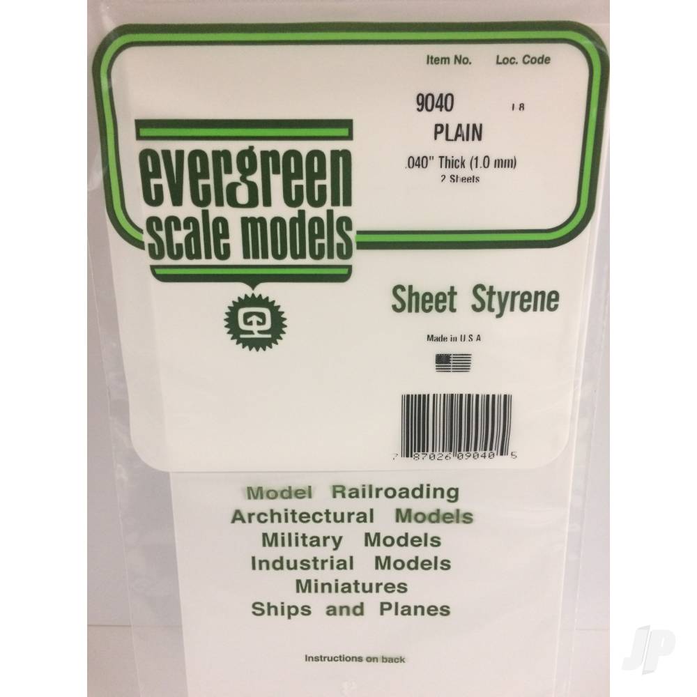 6x12in (15x30cm) White Sheet .040in Thick (2 Sheet per pack)-2
