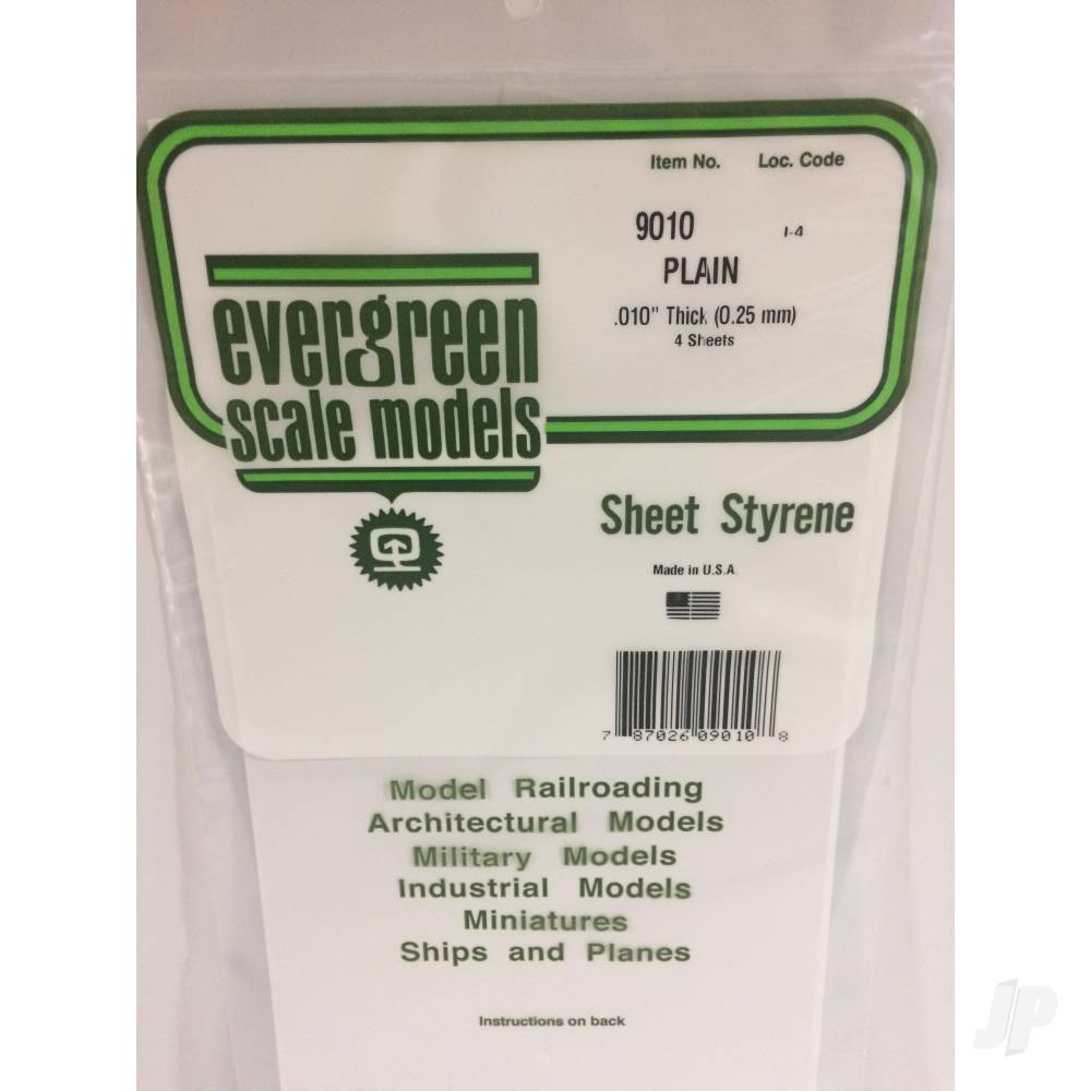 6x12in (15x30cm) White Sheet .010in Thick (4 Sheet per pack)-2