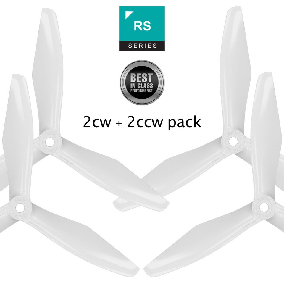 6x4.5 RS 3-Blade FPV Propeller Set x4 White-2