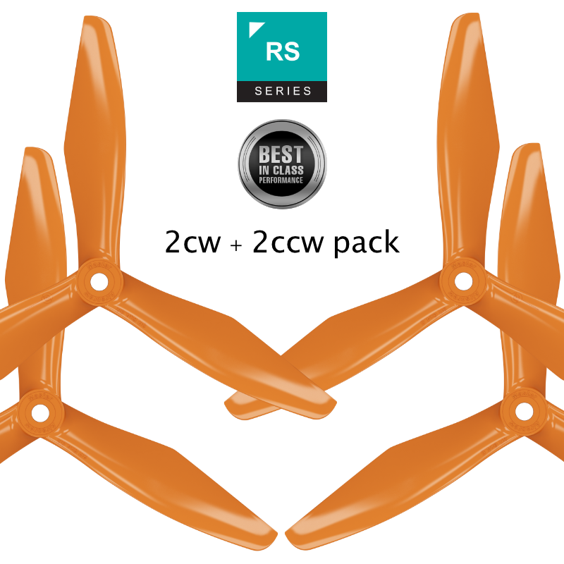 5x4.5 RS 3-Blade FPV Propeller Set x4 Orange-2