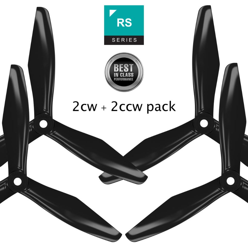 5x4.5 RS 3-Blade FPV Propeller Set x4 Black-2