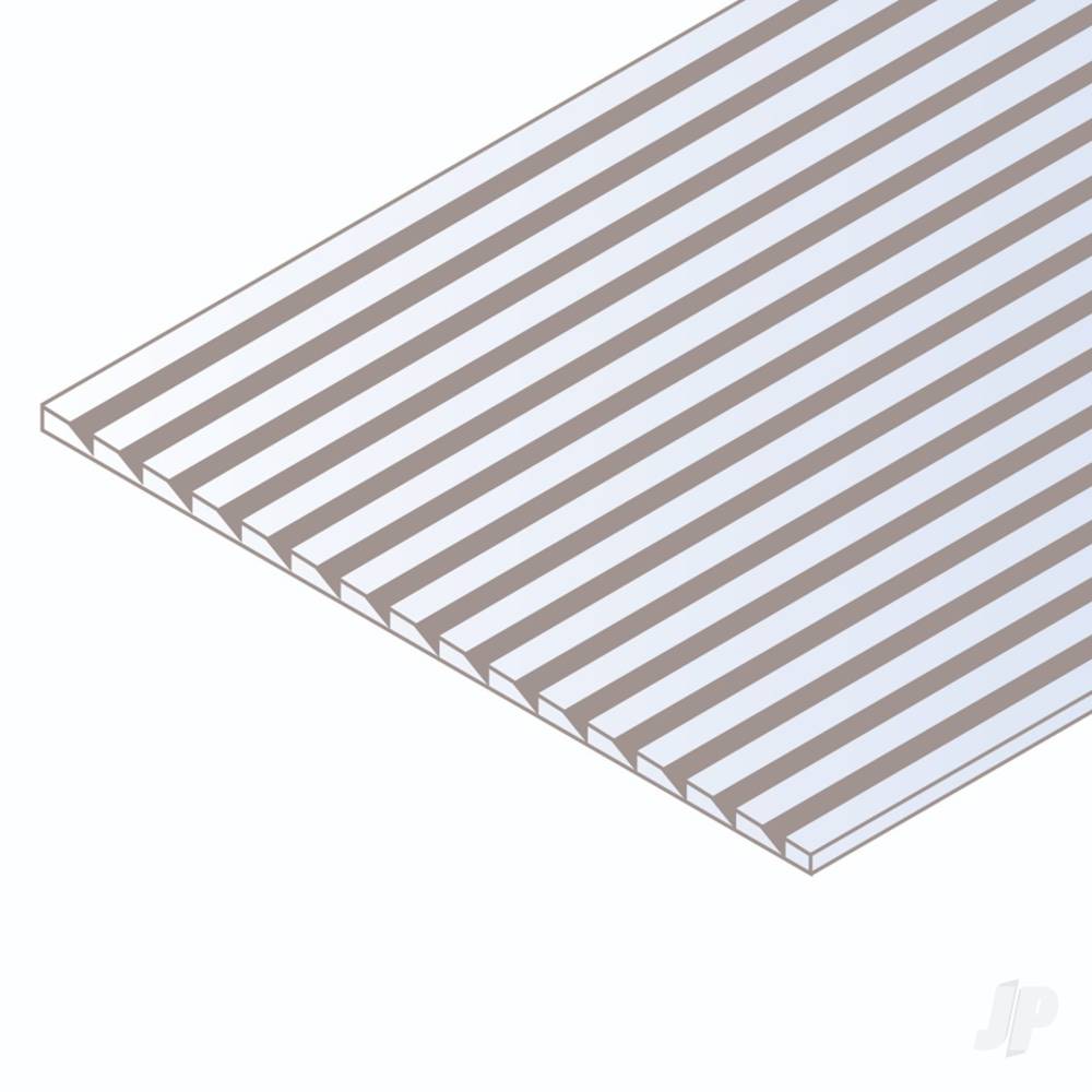 6x12in (15x30cm) Novelty Siding Sheet .040in (1.0mm) Thick .083in Spacing (1 Sheet per pack)