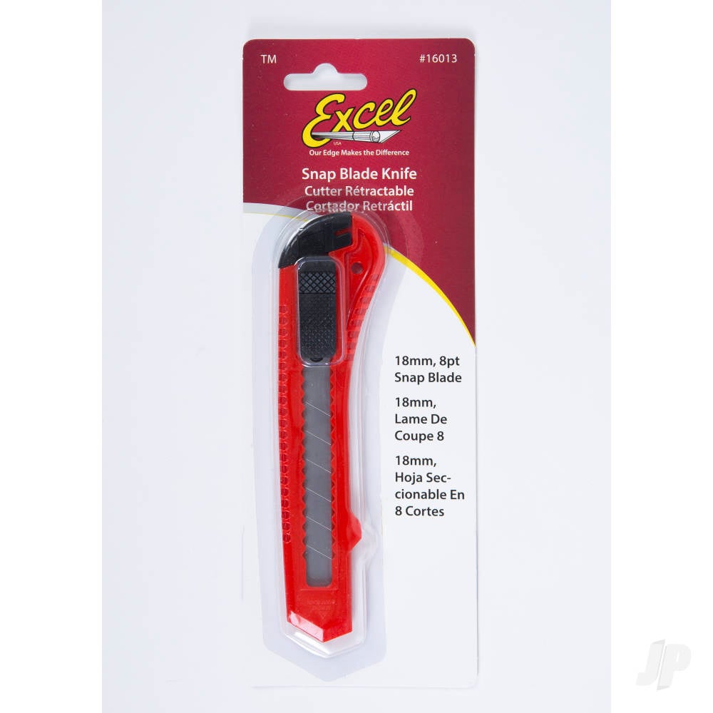K13 18mm Plastic Snap Knife, Red (Carded)-2