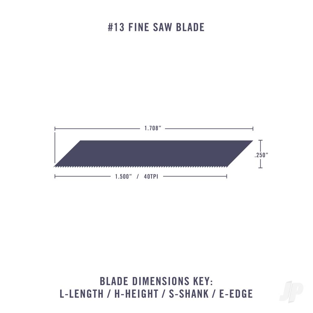 #13 Fine Saw Blade, Shank 0.25" (0.58 cm) (5 pcs) (Carded)-2