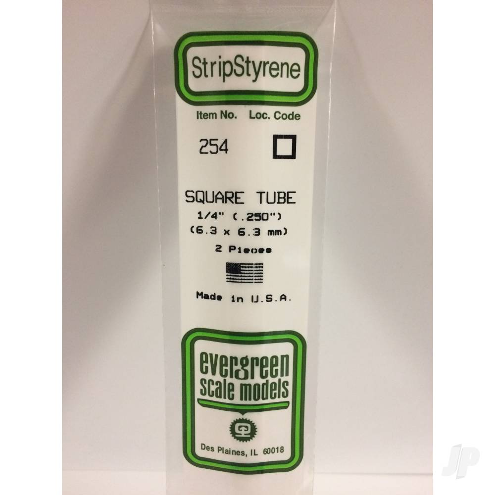 14in (35cm) Square Tube .250in (1/4in) (2 per pack)-2