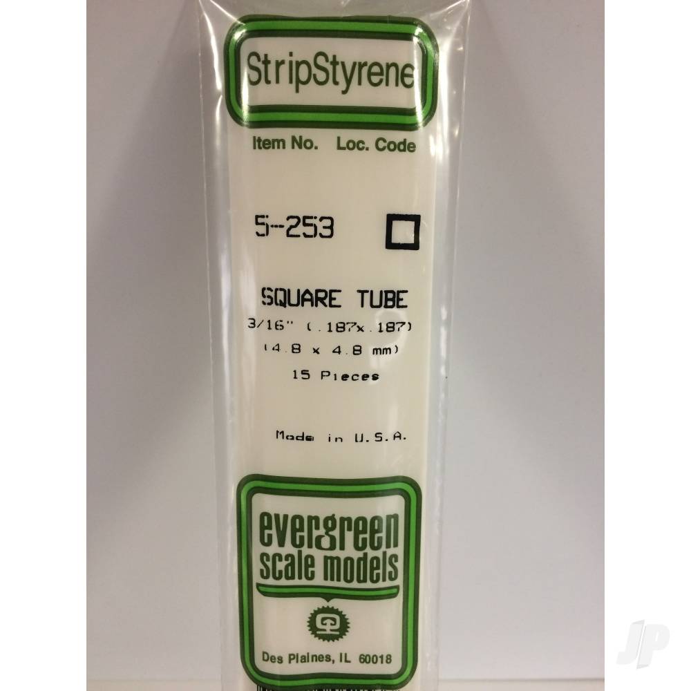 14in (35cm) Square Tube .188in (3/16in) (15 per pack)-2
