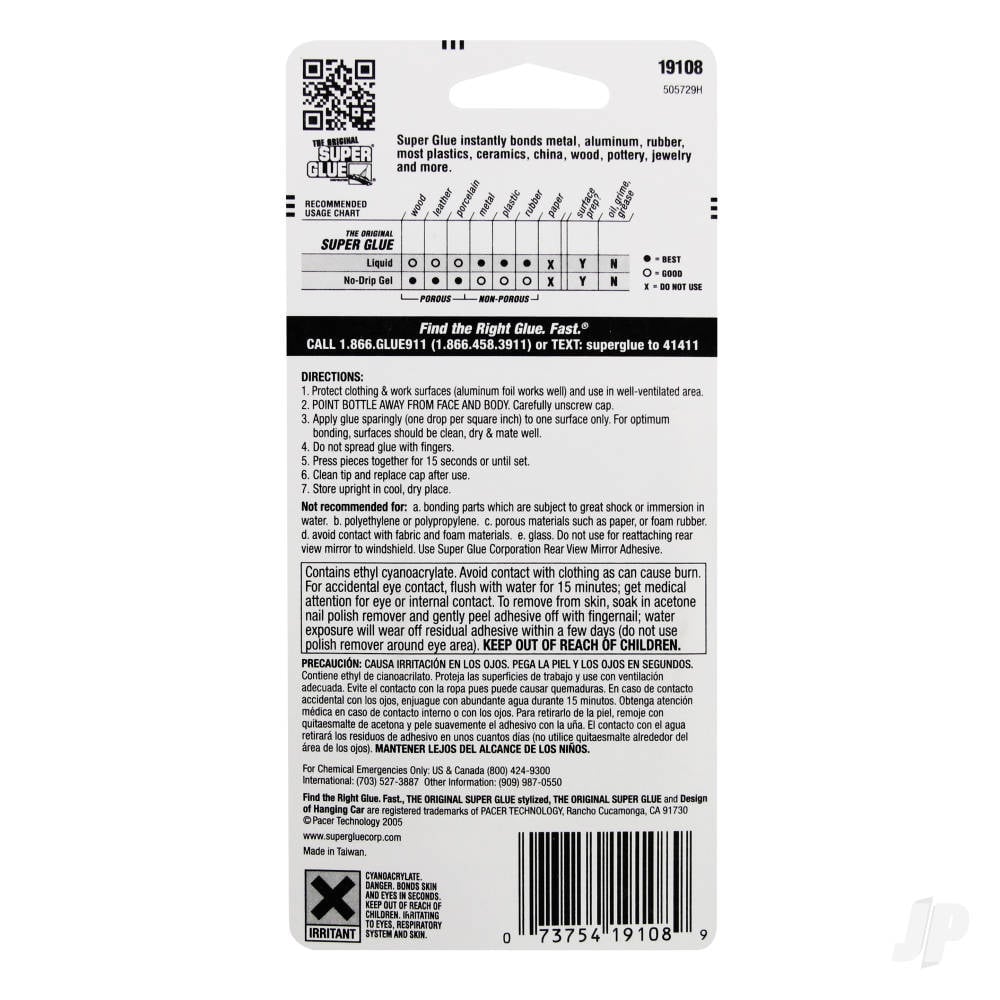 Super Glue Plastic Bottle 2-Pack (2x 0.10oz, 3g)-2