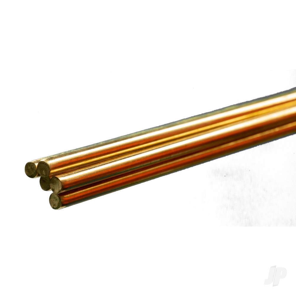 3/16in Brass Round Rod (36in long) (Bulk Pack of 5 Items)