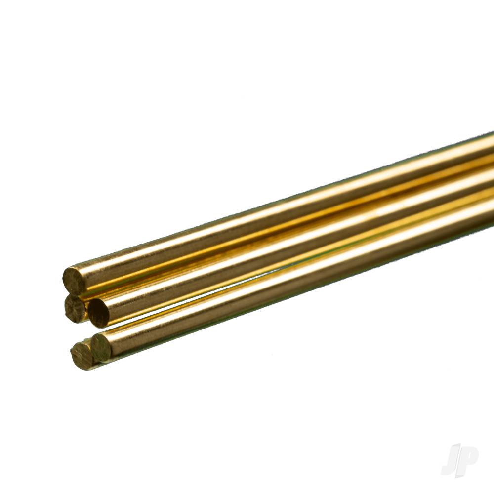 1/8in Brass Round Rod (36in long) (Bulk Pack of 5 Items)