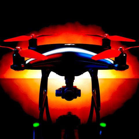 MR-PH Stealth 9.5x5.7 Prop Set x4 Red for DJI PHANTOM 4 gen.-4