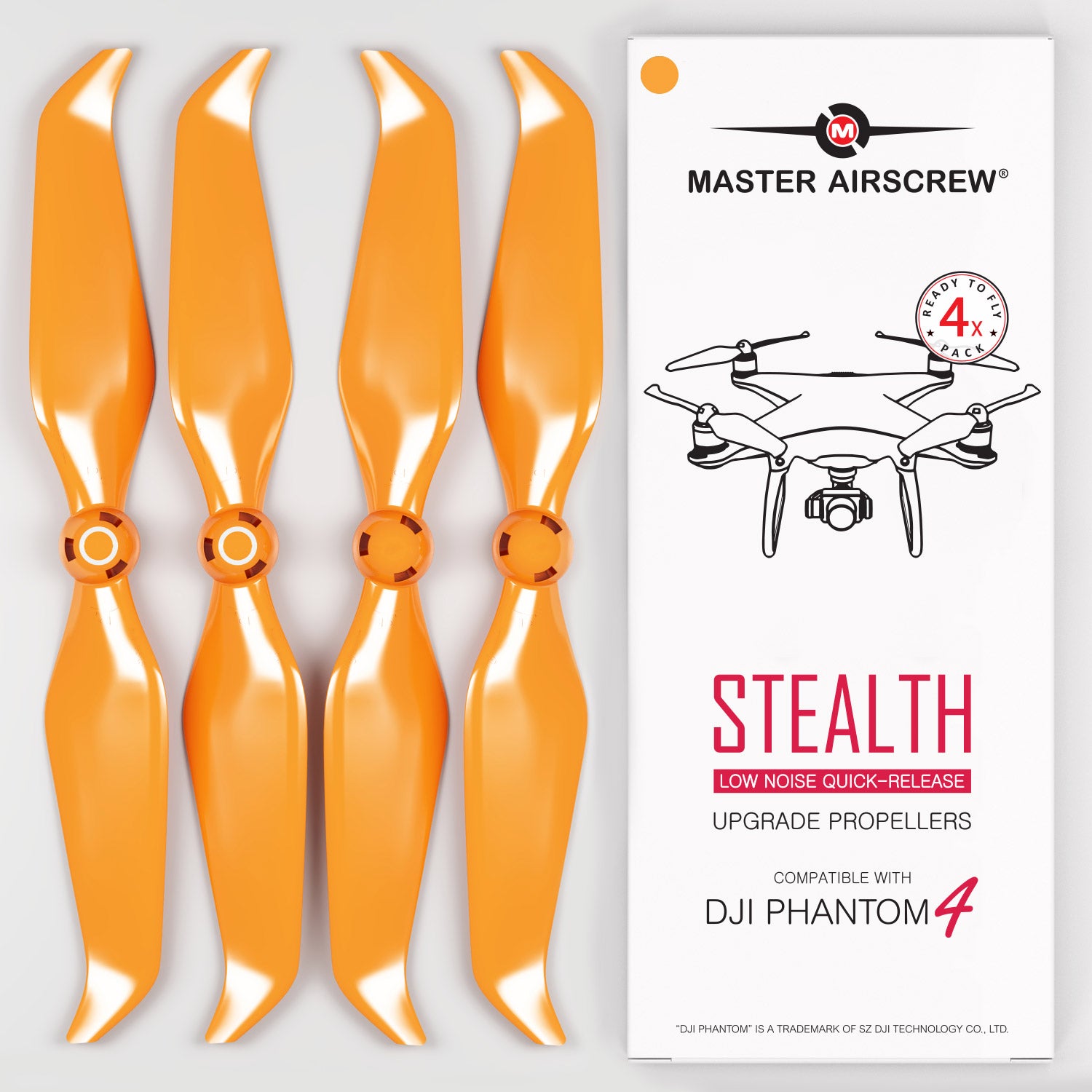 MR-PH Stealth 9.5x5.7 Prop Set x4 Orange for DJI PHANTOM 4 gen.-2
