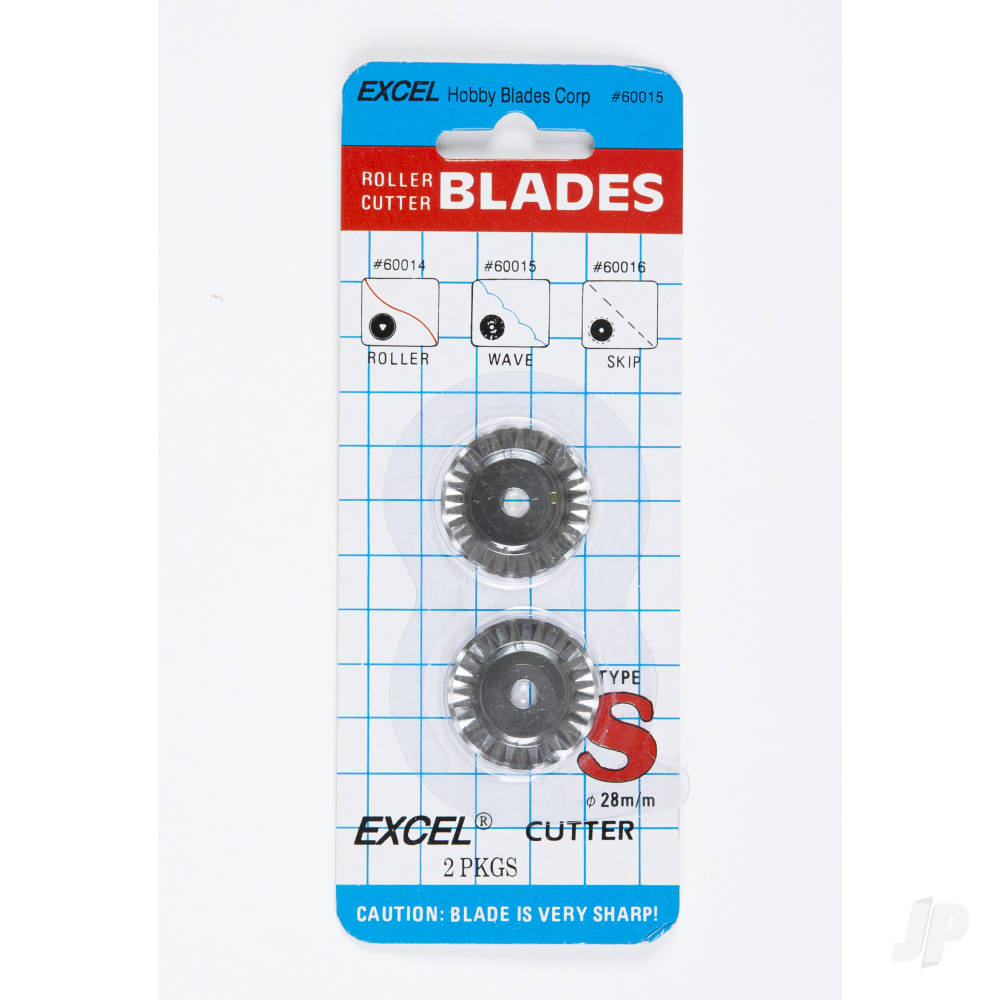 28mm Wave Rotary Blades (2 pcs) (Carded)-2