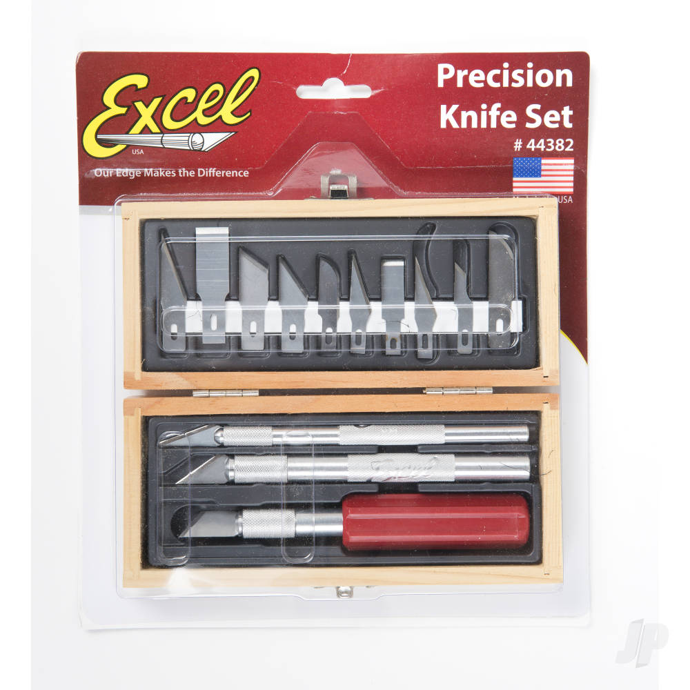 Hobby Knife Set, Wooden Box (Carded)-3