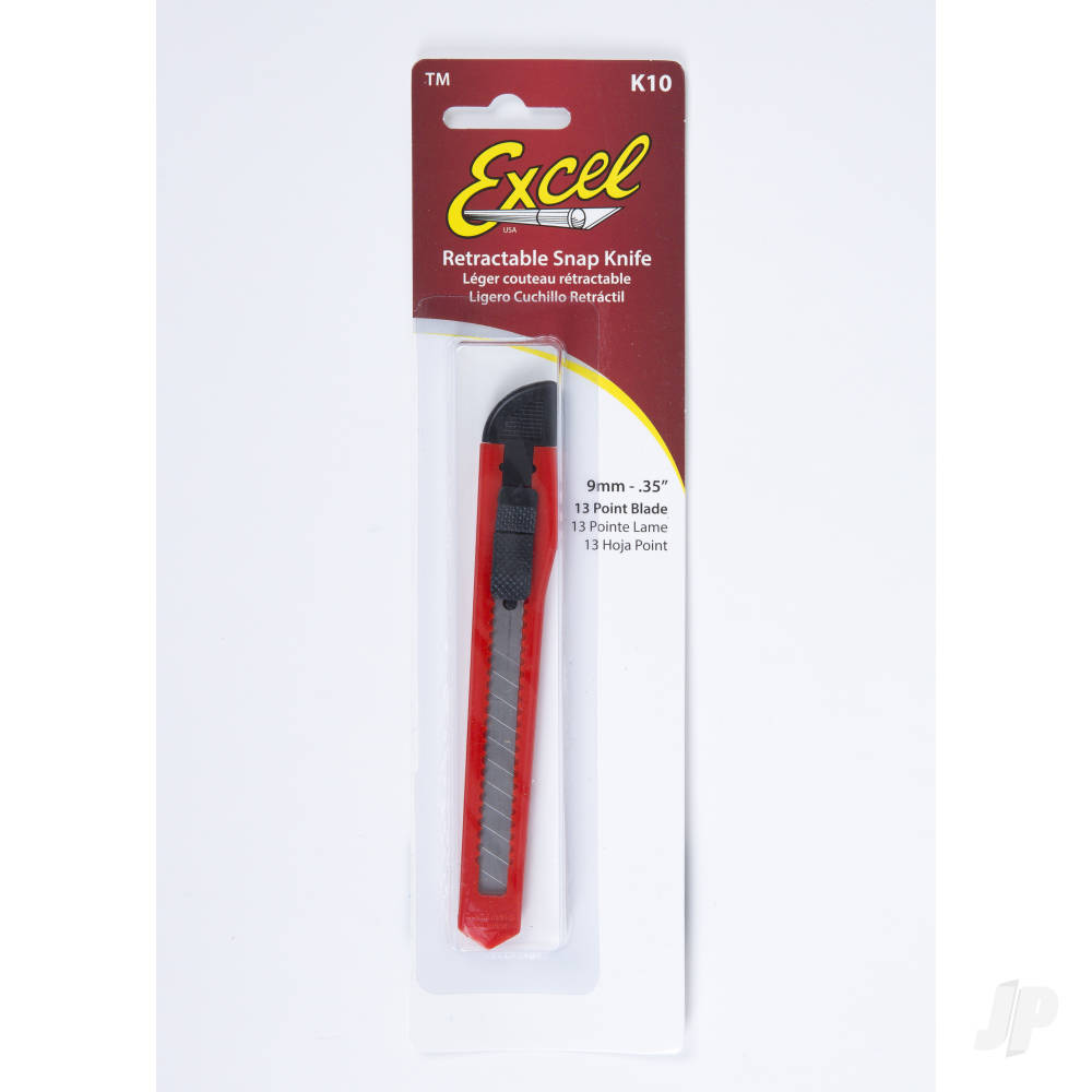 K10 9mm Plastic Snap Knife, Red (Carded)-5