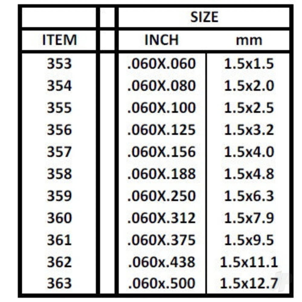 14in (35cm) Strip .060x.188in (9 per pack)-7