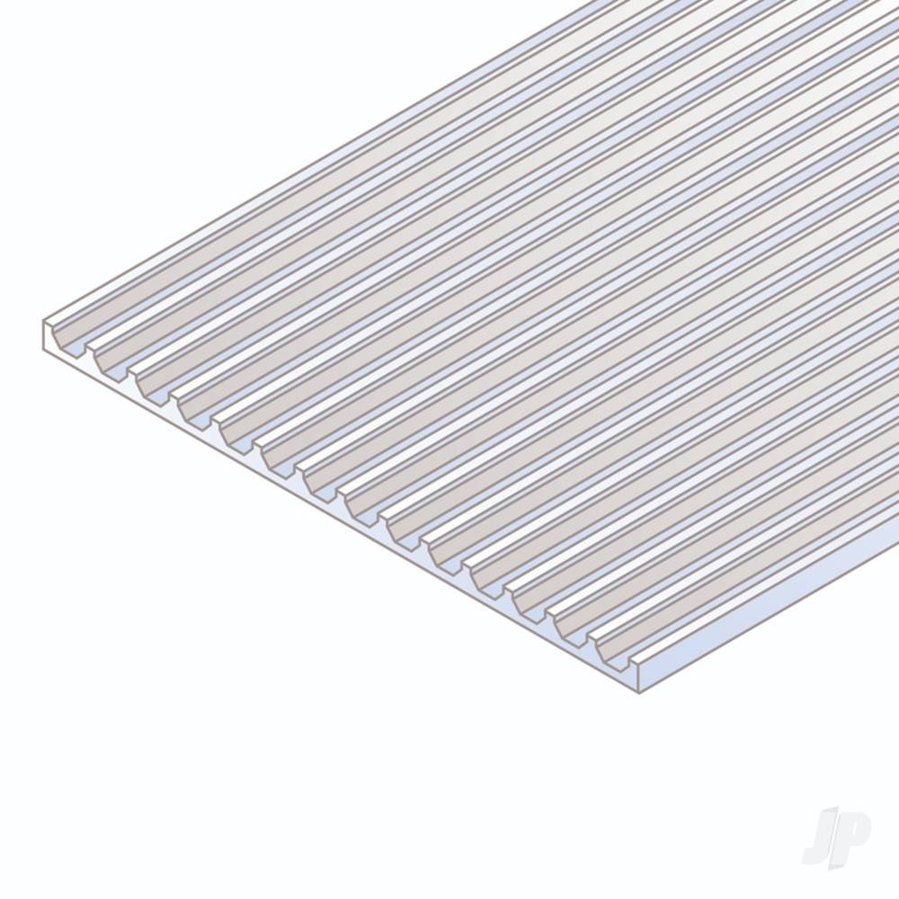 6x12in (15x30cm) Board & Batten Sheet .040in (1.0mm) Thick .125in Spacing (1 Sheet per pack)