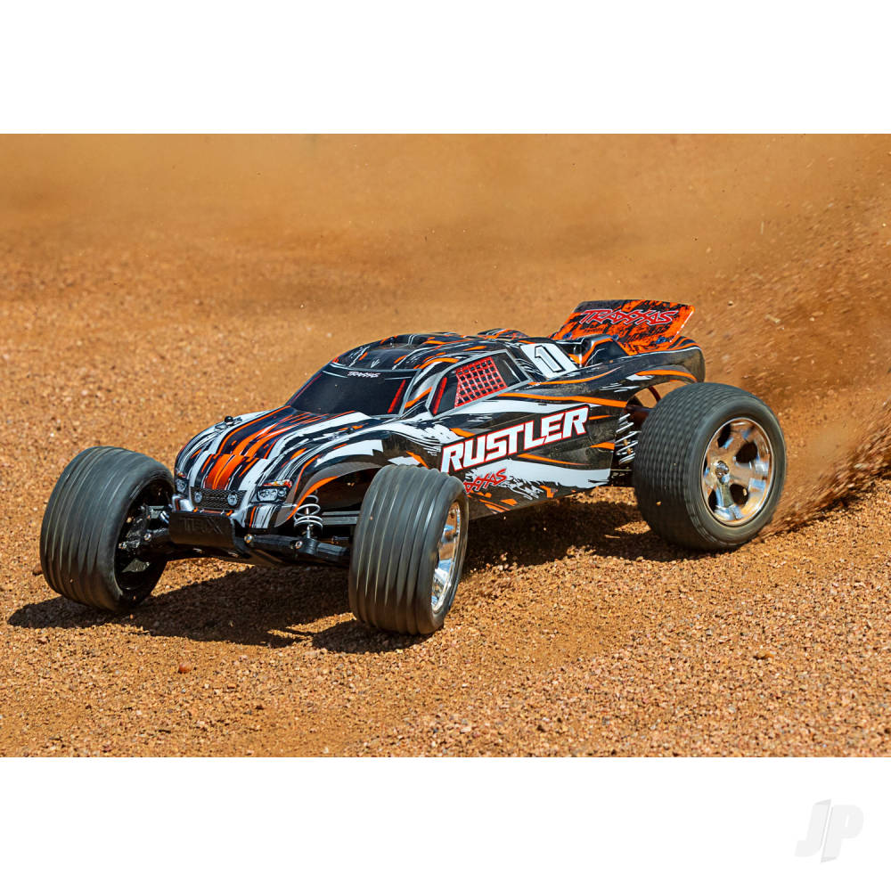 Orange Rustler 1:10 2WD RTR Electric Stadium Truck (+ TQ 2-ch, XL-5, Titan 550)-7