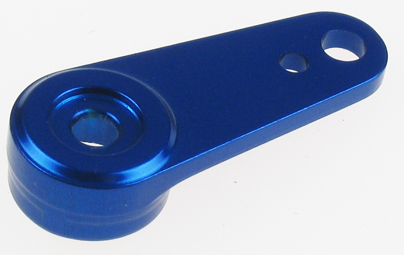 Aluminium CNC Servo Arm (Blue) (Futaba/JR/Hitec)-2