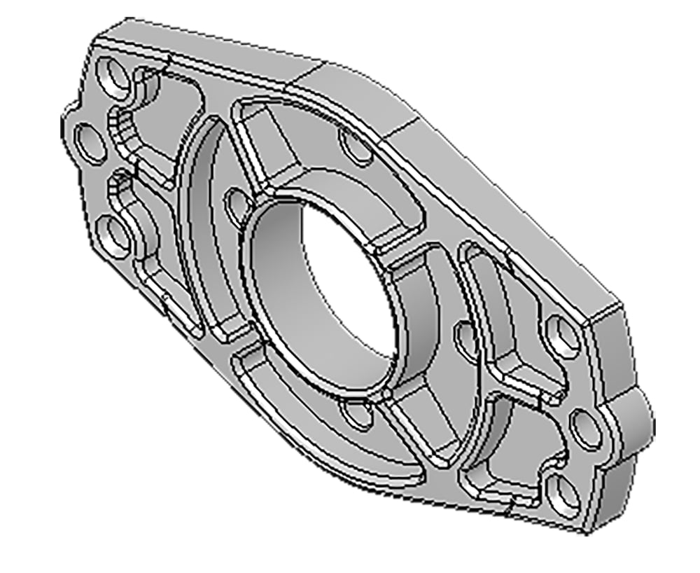 Engine Mount Aluminium (Acromaster) 332608
