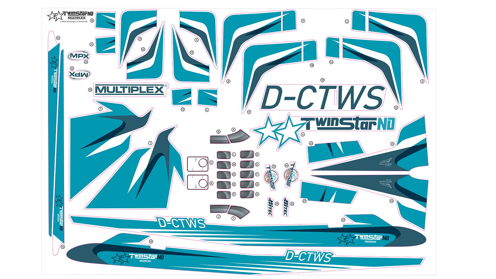 Decal Sheet TwinStar ND