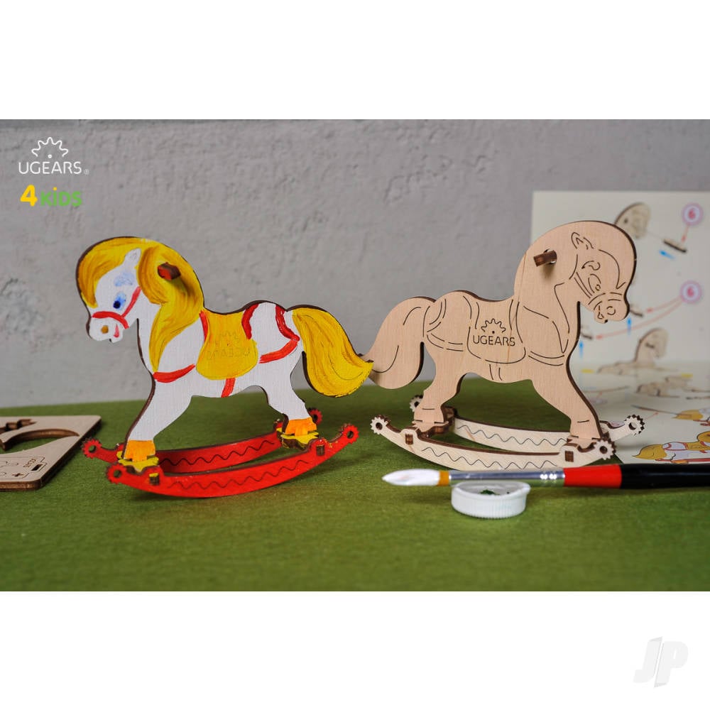 3D Colouring Model Rocking horse-2