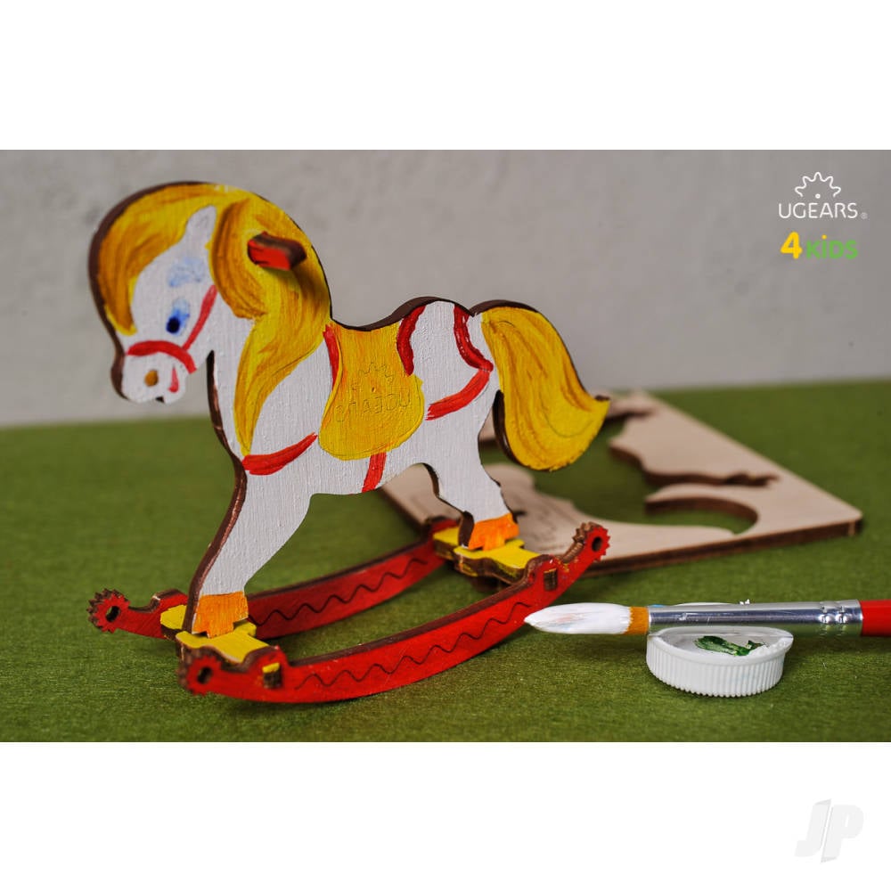 3D Colouring Model Rocking horse-3
