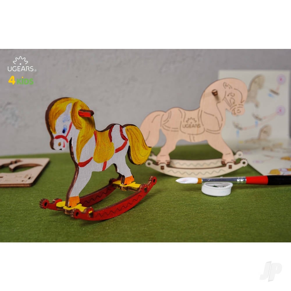3D Colouring Model Rocking horse-4