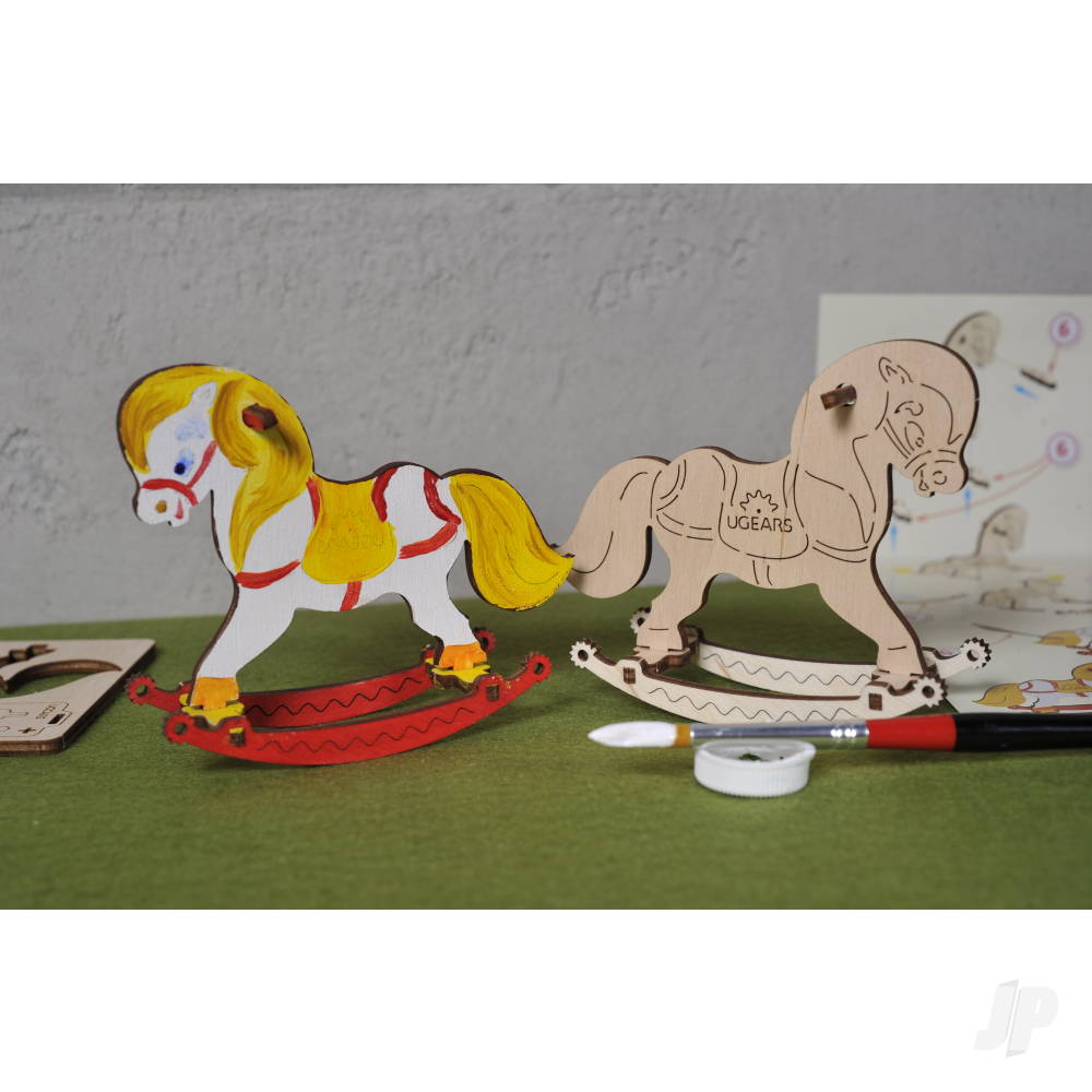 3D Colouring Model Rocking horse-5