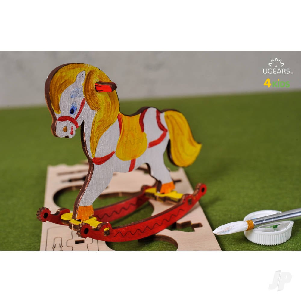3D Colouring Model Rocking horse-6