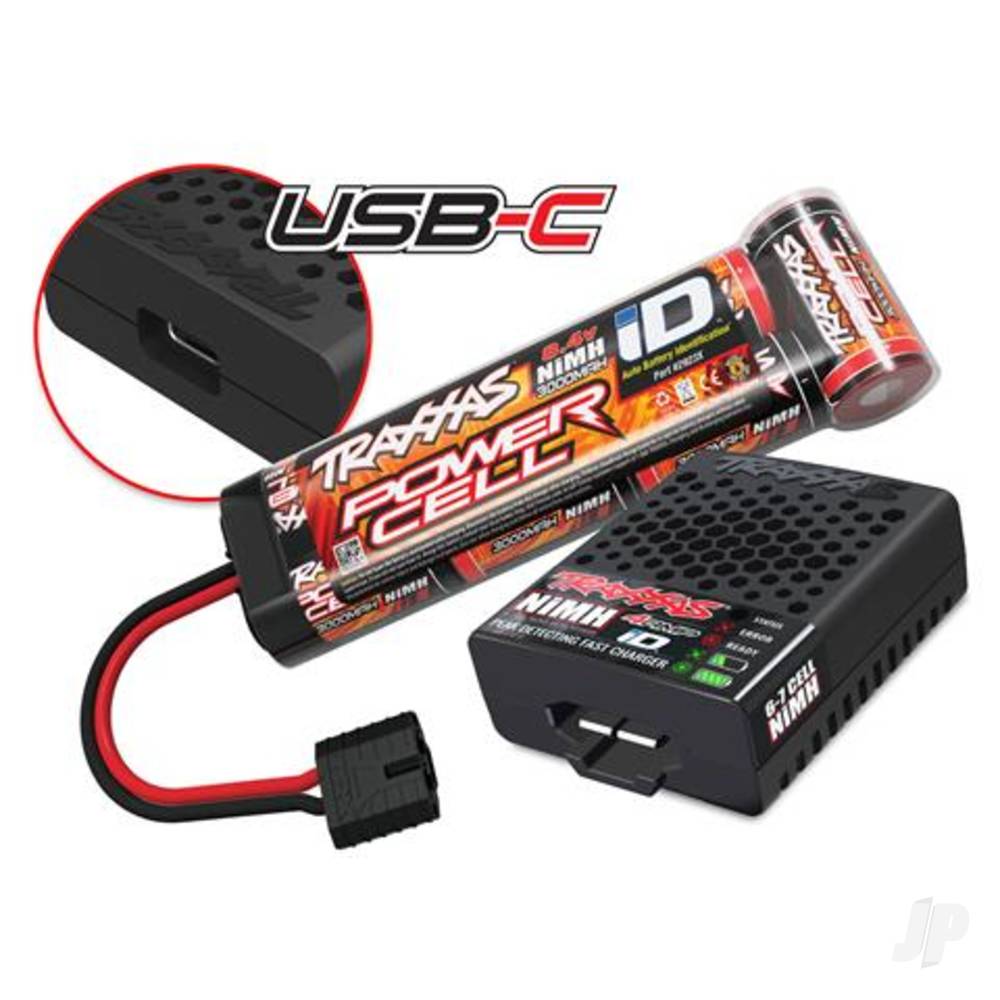 Traxxas Rustler HD 1:10 2WD RTR Stadium Truck, BlueX (+ TQ 2-ch, XL-5, Titan 550, 7-Cell NiMH, 4A USB-C Charger, Clipless Body)-16