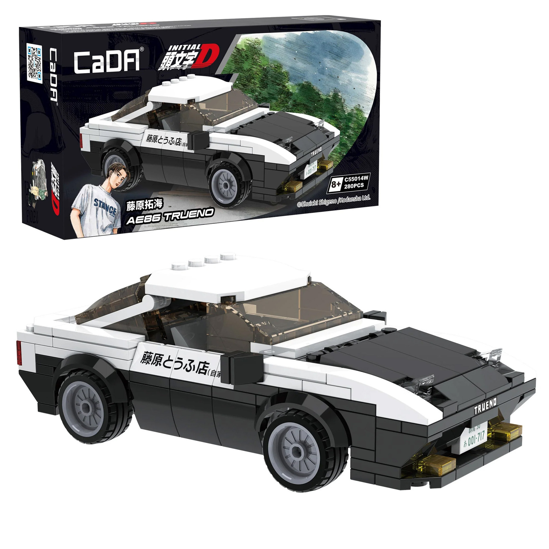 CaDA Initial D 1:24 Toyota Trueno AE86 Car - 280 pcs